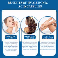 Hyaluronic Acid Anti Aging Hydrating Capsules Wrinkles Fine Lines Joint Health
