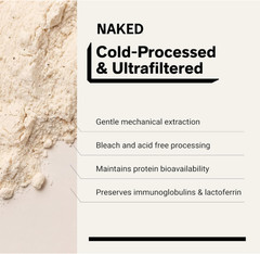 NAKED Whey Vanilla Protein Powder, Grass-Fed, 24 Servings, NSF Certified