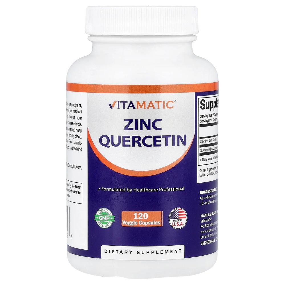 2 X Vitamatic, Zinc Quercetin, 120 Veggie Capsules