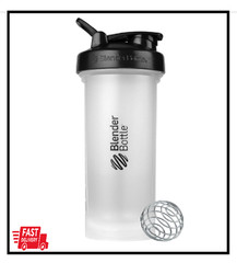BlenderBottle Classic V2 Shaker Bottle Protein Shakes Clear/Black 45oz
