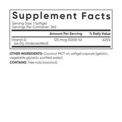 Sports Research Vitamin D3 Dietary Supplement – 360 Softgels