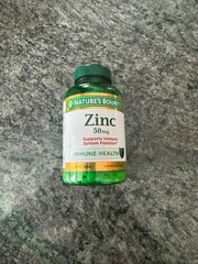 NATURE’S BOUNTY ZINC 50mg 400 ct Tablets Supports ~ Immune Health ~ Exp. 08/2028