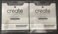 (2) Create – Single Serve Creatine Monohydrate Powder – 5.4g – 60 STICKS 5.71 Oz