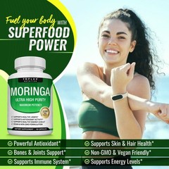 Toplux Nutrition Moringa Superfood Supplement 1200mg All-in-One Wellness 90ct