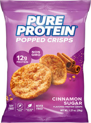 Pure Protein Popped Crisps Cinnamon Sugar High Protein Snack 12g Protein 12 Ct