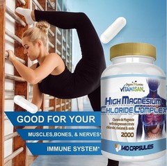 Magnesium Chloride (Cloruro de Magnesio) High absorption 2000 mg xs 140 capsules