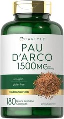 Carlyle PAU D’Arco Capsules | 1500mg | 180 Count | Non-GMO, Gluten Free | Herbal