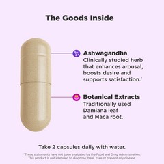 OLLY Lovin’ Libido Supplement Capsules with Ashwagandha, Damiana & Maca – 40ct