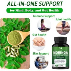 1-3PACK Moringa Capsules 20000Mg per Serving, 60 Total Capsules Green Superfood