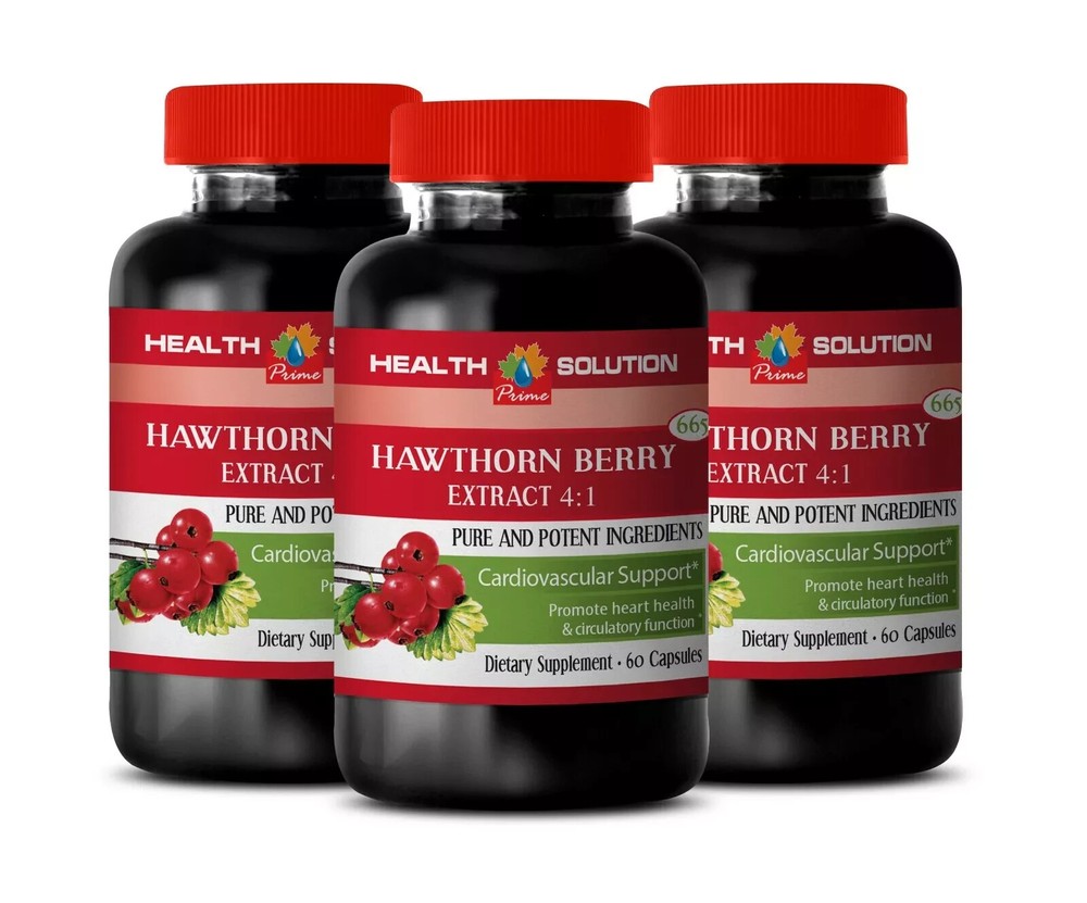 Plant-based solution – HAWTHORN EXTRACT – Healthy habits 3 Bottles 180 Capsules