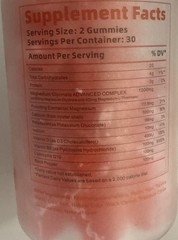 Magnesium Glycinate Gummies 1000mg,Sugar Free with Vitamin D, B6, CoQ10-60 Count