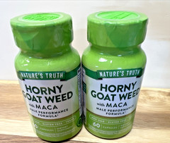Nature’s Truth HORNY GOAT WEED w/Maca 60ct EA – NON-GMO ( 2PK BUNDLE) EXP 07/28