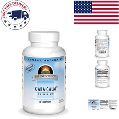 Natural GABA Calm Lozenges – 60 Peppermint Tablets for Relaxation & Mood Support