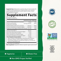 Organic Vitamin Code Raw Calcium with Magnesium & D3/K2, 120 Capsules – Non-GMO