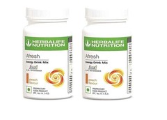 2 x Herbalife Afresh Energy Drink Mix Peach Flavour – 50gm each free shipping