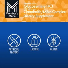 Member’s Mark Glucosamine HCL and Chondroitin/MSM Complex Tablets,220ct.