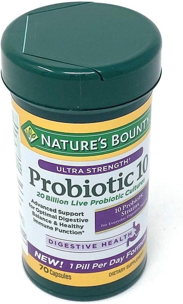 Nature’s Bounty Ultra Strength Probiotic 10 (20 Billion Live Cultures) 70 Caps