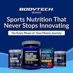 BodyTech Creatine Monohydrate Powder 18 Oz – Unflavored, 102 Servings
