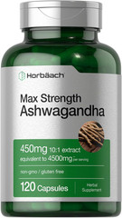 Ashwagandha Capsules | 4500 mg | 120 Count | by Horbaach