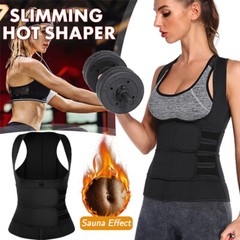 Men Sauna Suit Sweat Vest Waist Trainer Body Shaper Tank Top Compression Shirts