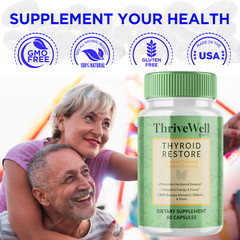 Thrive Well Thyroid Support Pills Advanced Formula Balance Support 60 Capsules