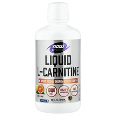2 X NOW Foods, Sports, Liquid L-Carnitine, Citrus, 32 fl oz (946 ml)