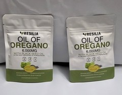 2 Sealed Resilia Oil Of Oregano 6,000 Mg, With Black Seed Oil, 60 Softgels Each