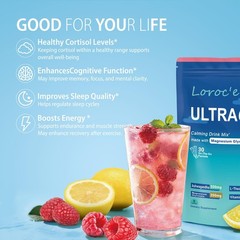 UltraCalm Super Cortisol Drink with Magnesium 4.76 Ounce (Pack of 1), Blue