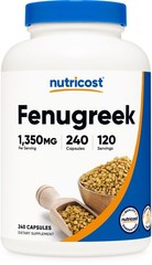 Nutricost Fenugreek Seed 675mg, 240 Capsules – Gluten Free & Non-GMO**