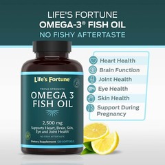 Lifes Fortune Ultra Pure Meg-3 Omega-3 Fish Oil 2,400 mg, 120 Softgels
