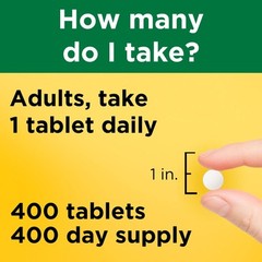 Nature Made Vitamin D3 2000 IU 400 Count Tablets for Bone Immune Health