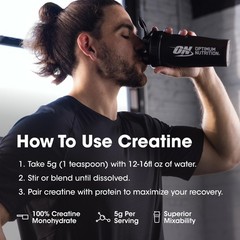 Optimum Nutrition Micronized Creatine Monohydrate Powder Unflavored 120