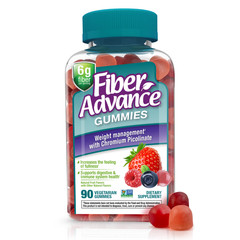 Fiber Advance Weight Management Gummies with Chromium Fiber Supplement, Natural
