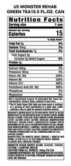 Monster Energy Rehab Green Tea + Energy, Energy Drink 15.5 Ounce