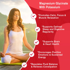 Magnesium Glycinate Gummies 600mg w/Vitamin CoQ10+Vitamin D3+Vitamin B6
