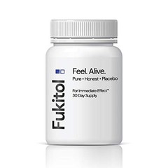 Fukitol Placebo Pills 30ct Funny Stress Relief Sugar Capsules