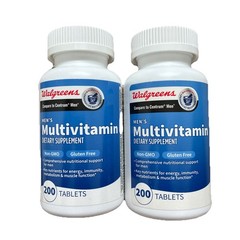 2 Walgreens Men’s Multivitamin Dietary Supplement 200 Tablets Exp. 7/26