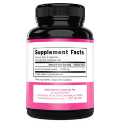 Inositol Myo-Inositol 1000mg 120 Caps Hormone Balance Support Vegan PCOS Control