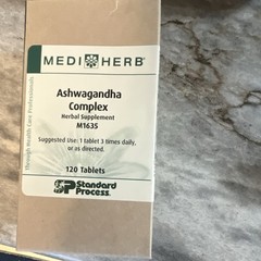 MediHerb Ashwagandha Complex Herbal Supplement 120 Tablets M1635 Exp 06-01-2028