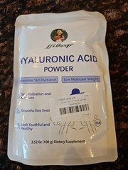 3.52 Oz Hyaluronic Acid Powder For Skincare Replenishes Skin Hydration EXP2028