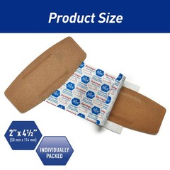 MED PRIDE Fabric Adhesive Bandages,Hypoallergenic,Latex-Free,2×4.5 in,50-Ct