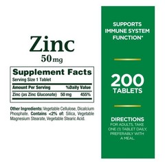 Nature’s Bounty Zinc 50 mg 400 Tablet Support Immume System