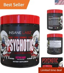 Psychotic Pre-Workout Powder – 35 Servings of Extreme Energy & Focus (7.5 oz)