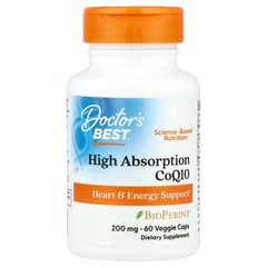 2 X Doctor’s Best, High Absorption CoQ10 with BioPerine�, 60 Veggie Caps