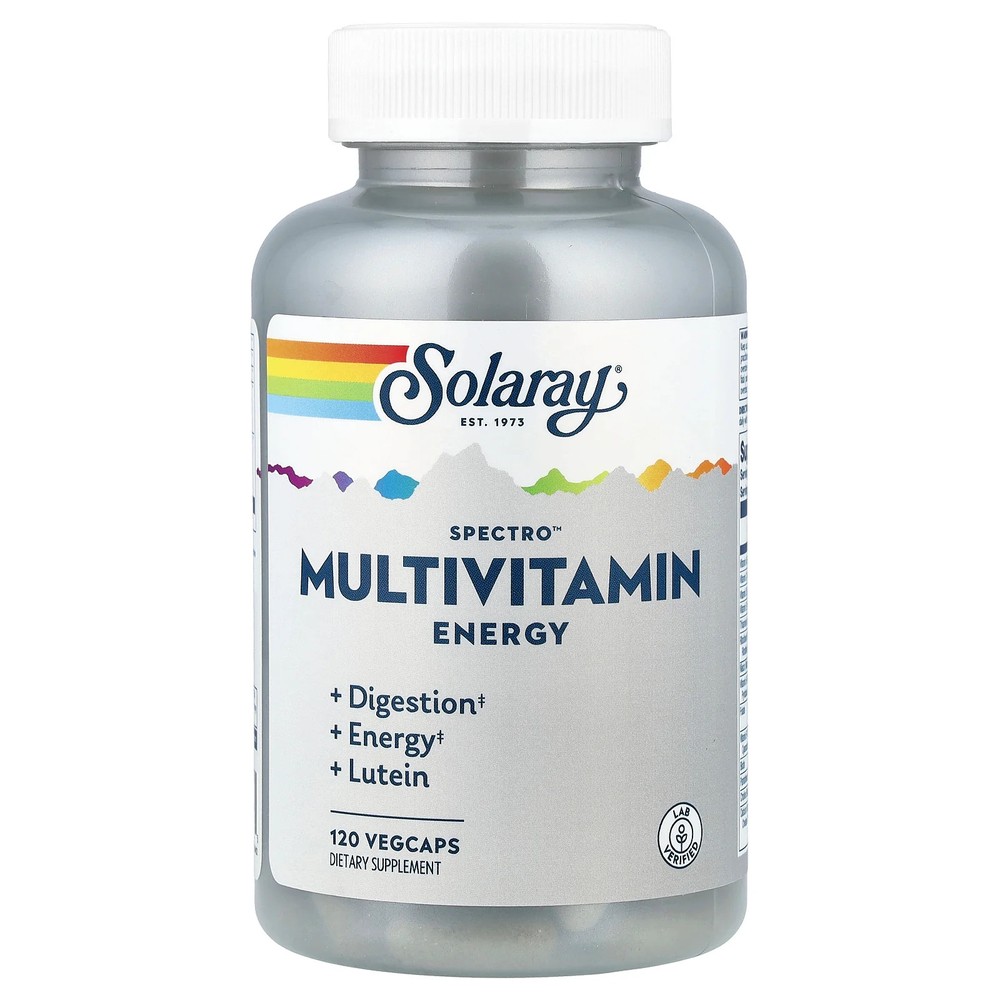 2 X Solaray, Spectro� Multivitamin, Energy, 120 VegCaps