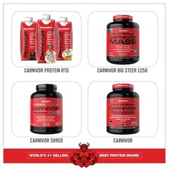 MuscleMeds Carnivor Mass Chocolate Big Steer 1250, 15 Lb Packaging May Vary