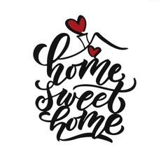 AIM & GGKK Home Sweet Home Wall Art, Metal Calligraphy Sign with Red Heart Ac…