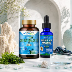 Celulas Madres Stem Cell 2 Pack Blue Green Algae AFA Spirulina Drops Caps Inmune