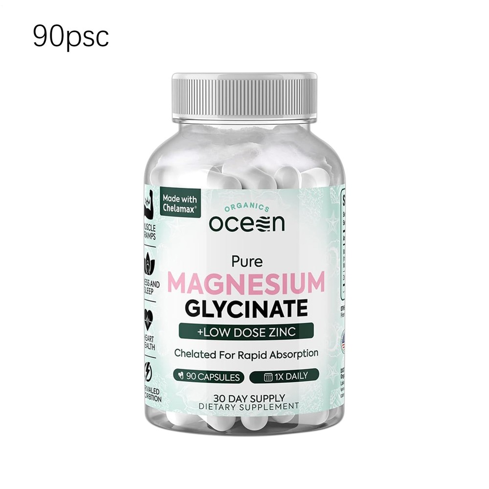 Organics Ocean Pure Magnesium Glycinate with Zinc – Maximum Strength Chelated