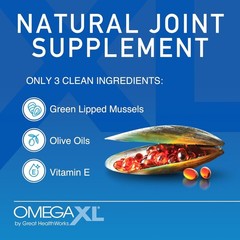 OmegaXL Joint Support Supplement, for Relief – Natural Muscle Support, Green Lip